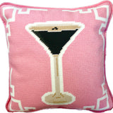 Espresso Martini Needlepoint Pillow