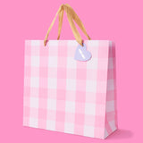 Light Pink Gingham Gift Bag