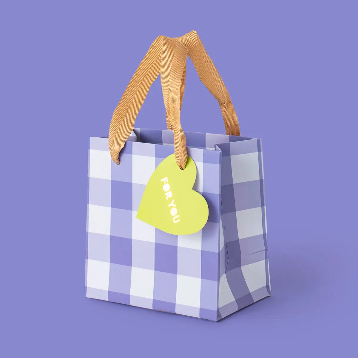 Blue Gingham Gift Bag