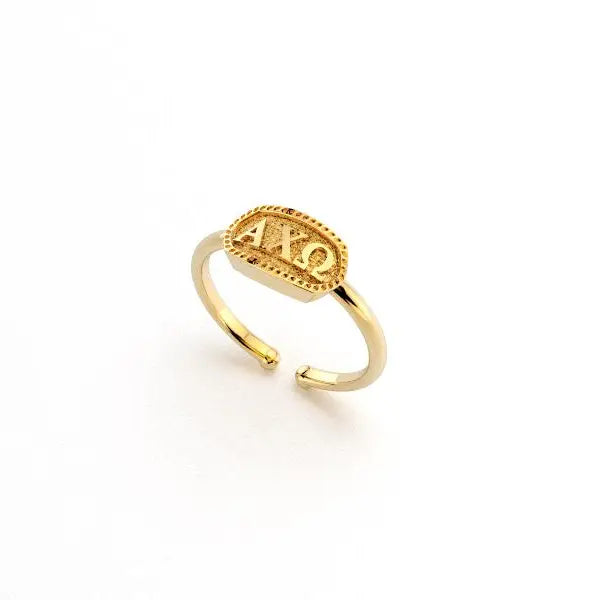 Athena Adjustable Oval Sorority Ring