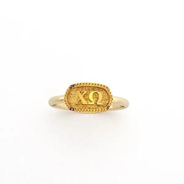 Athena Adjustable Oval Sorority Ring