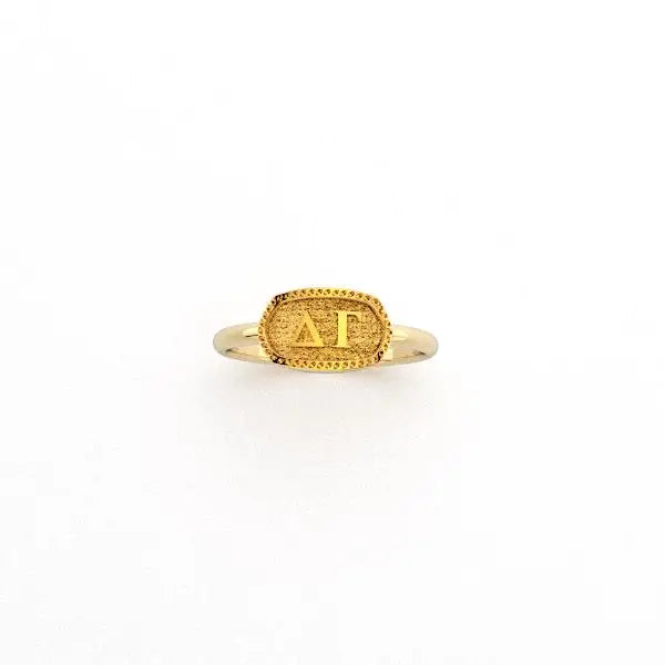 Athena Adjustable Oval Sorority Ring