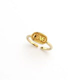 Athena Adjustable Oval Sorority Ring