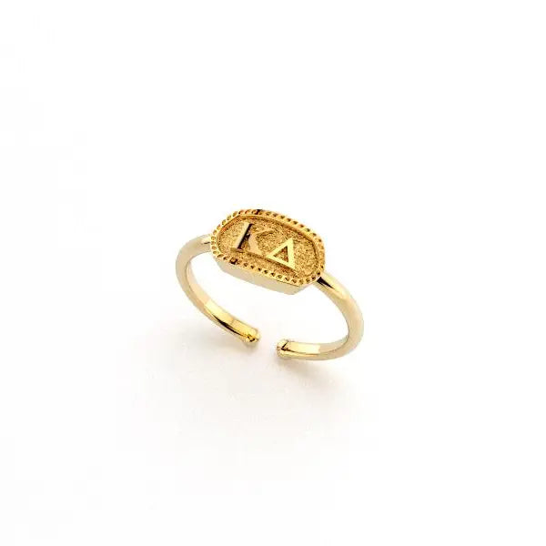 Athena Adjustable Oval Sorority Ring