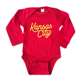 Kansas City Script Onesie - Red