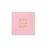 BONJOUR BABY PETAL PINK COCKTAIL NAPKINS