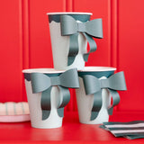 Mint and Green Bow Paper Cups