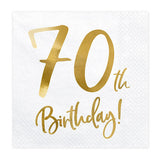 70th Birthday Napkins