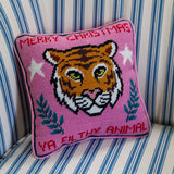 Filthy Animal Needlepoint Pillow