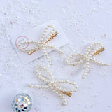 Pearl Bow Hair Barrette