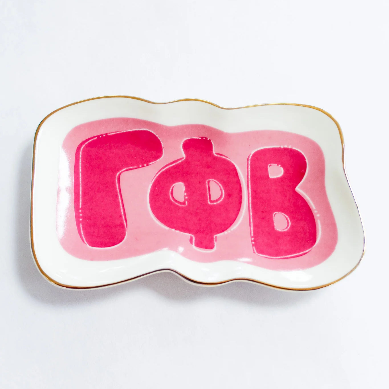 Sorority Glass Trinket Tray