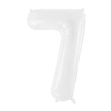 White Foil Number Balloon- 7