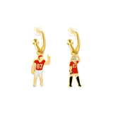 Kansas City #87 Tight End & Taylor Swift Huggie Hoop Earring