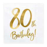 80th Birthday Napkins