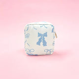 Blue Bow Cosmetic Bag