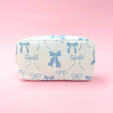 Blue Bow Cosmetic Bag