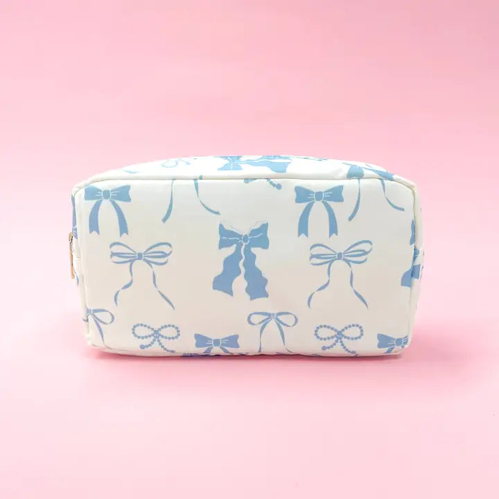 Blue Bow Cosmetic Bag