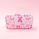 Pink Bow Cosmetic Bag