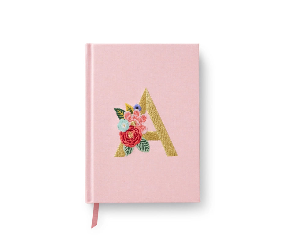 Garden Party Embroidered Monogram Journal