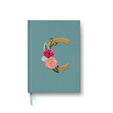 Garden Party Embroidered Monogram Journal