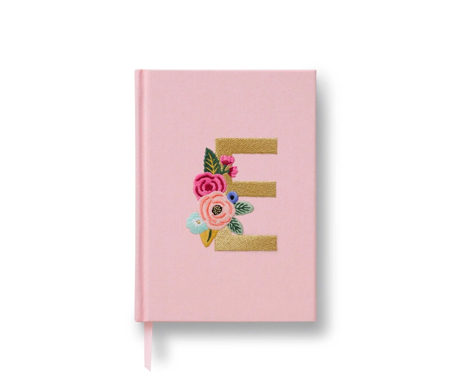 Garden Party Embroidered Monogram Journal