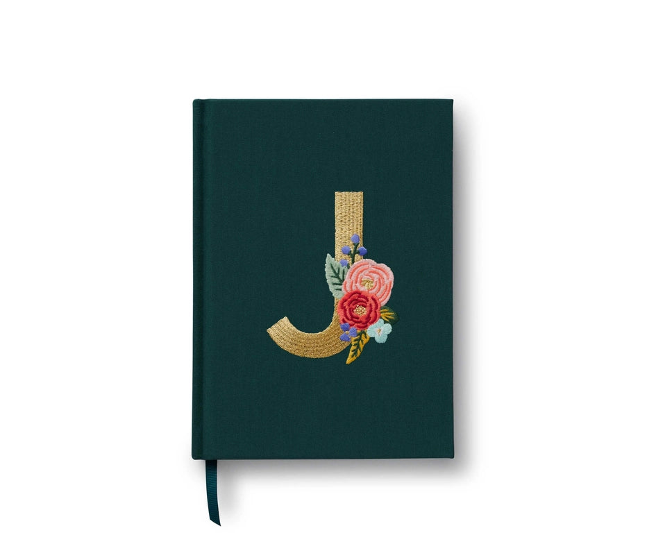 Garden Party Embroidered Monogram Journal