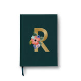 Garden Party Embroidered Monogram Journal