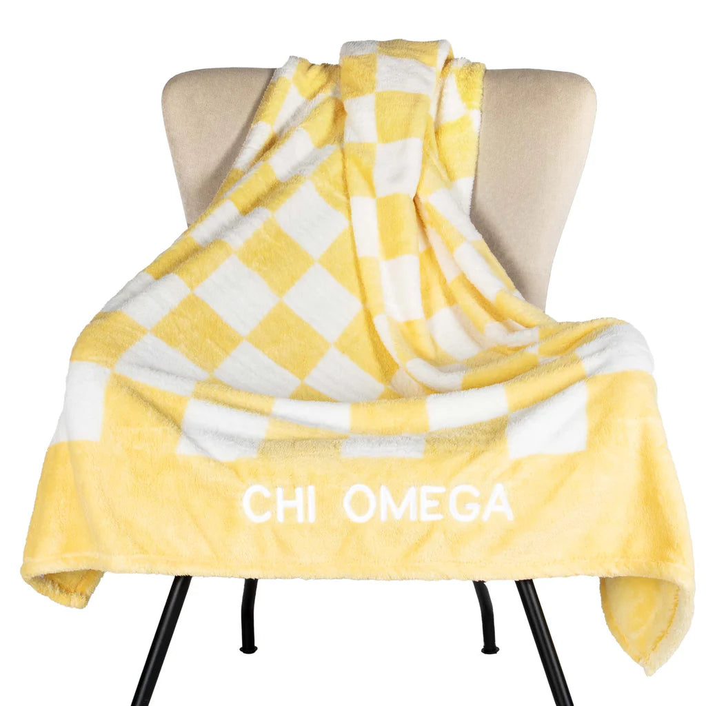 Checkered Sorority Throw Blanket