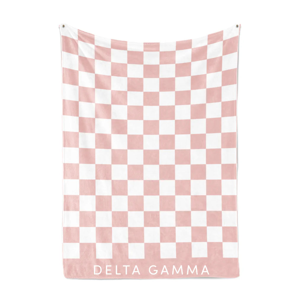 Checkered Sorority Throw Blanket