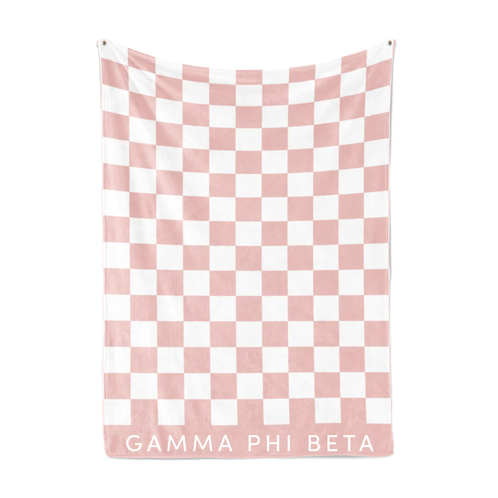 Checkered Sorority Throw Blanket