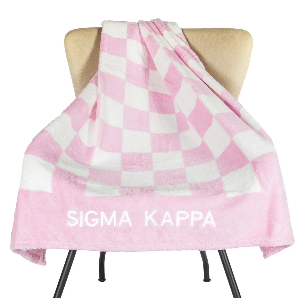 Checkered Sorority Throw Blanket