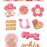 Western Sorority Sticker Sheets