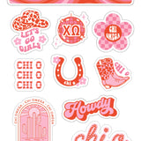 Western Sorority Sticker Sheets