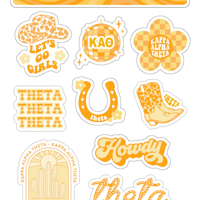 Western Sorority Sticker Sheets