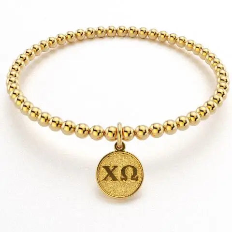 Sorority Gold Beaded Bracelet