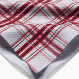 Candy Cane Plaid Tea Towel