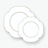 Scalloped Appetizer Plates- White