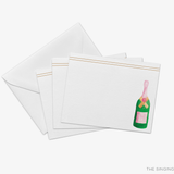 Champagne Bottle Flat Notecards