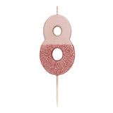 We Heart Birthdays Rose Gold Glitter Candle- 8