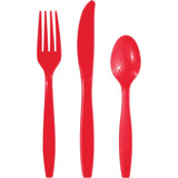 Classic Red Assorted Cutlery