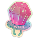 90's Kid Ring Pop Holographic Sticker