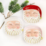 White Santa Dessert Plate