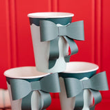 Mint and Green Bow Paper Cups