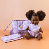 Convertible Doll's Nappy Bag Set - Lilac Daisy