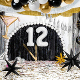 White Foil Number Balloon- 7