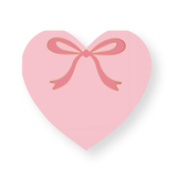 PETAL PINK BOW HEART LARGE NAPKIN