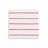 Frenchie Striped Petite Napkins- Candy Apple