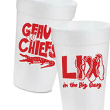 Geaux Chiefs Styrofoam Cups