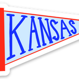 Kansas Pennant Sticker