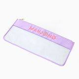 Lilac Stitched Mahjong Bag